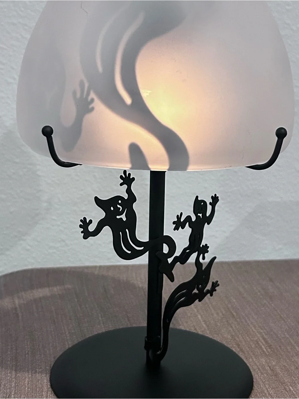 PartyLite Shadow Dancers Ghosts Candle Holder Tealight Lamp Halloween Fall Decor